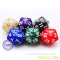 Bescon D20 Spindown Dice 22mm ، مجموعة متنوعة من الرخام 6pcs